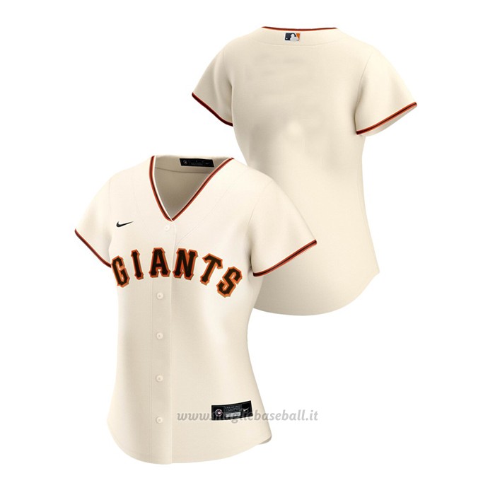 Maglia Baseball Donna San Francisco Giants Replica 2020 Primera Crema